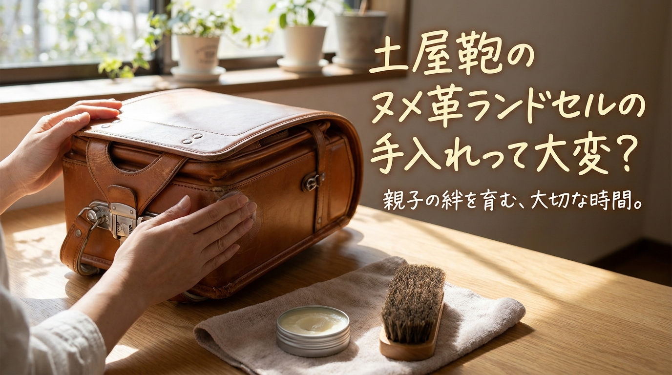 土屋鞄のヌメ革ランドセルの手入れって大変？