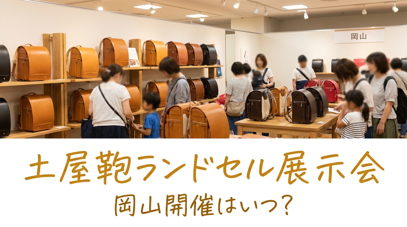 土屋鞄ランドセル展示会は岡山でいつ開催される？