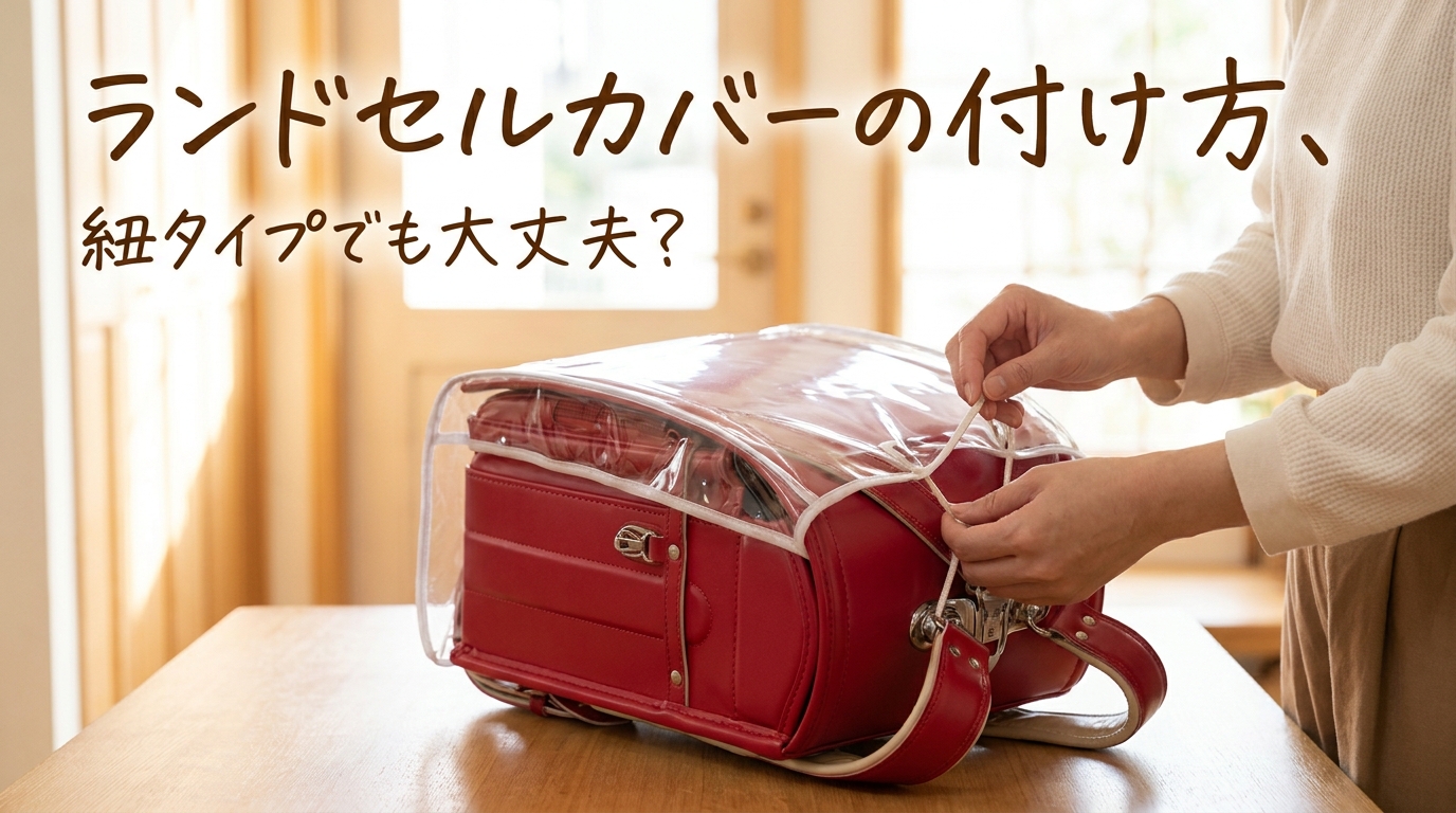 ランドセルカバーの付け方、紐タイプでも大丈夫？