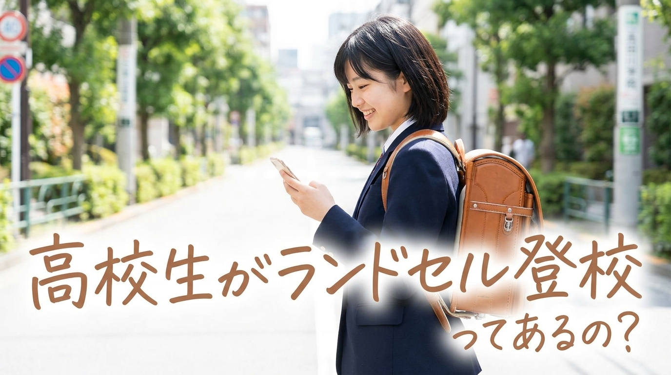 高校生がランドセル登校ってあるの?