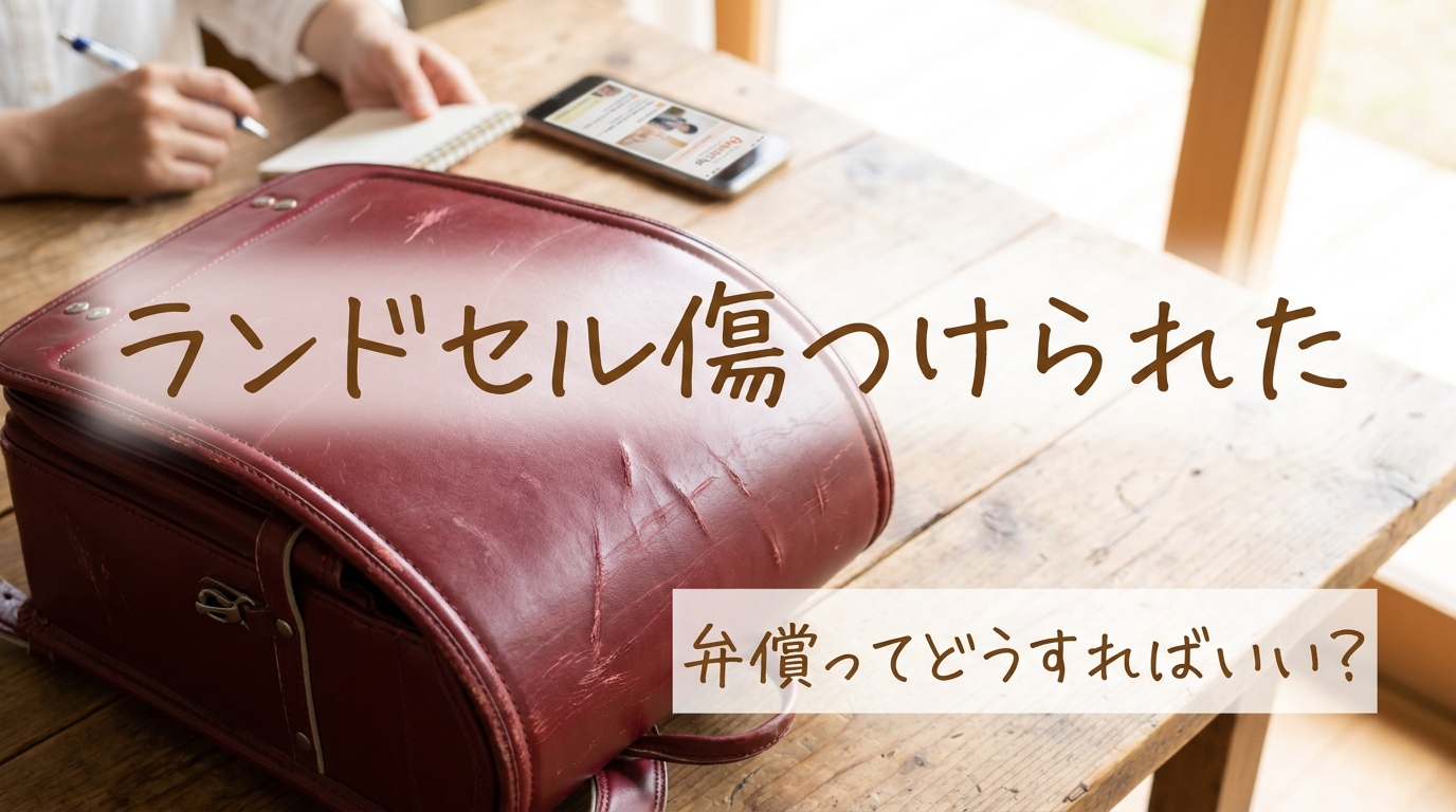 ランドセル傷つけられた弁償ってどうすればいい？