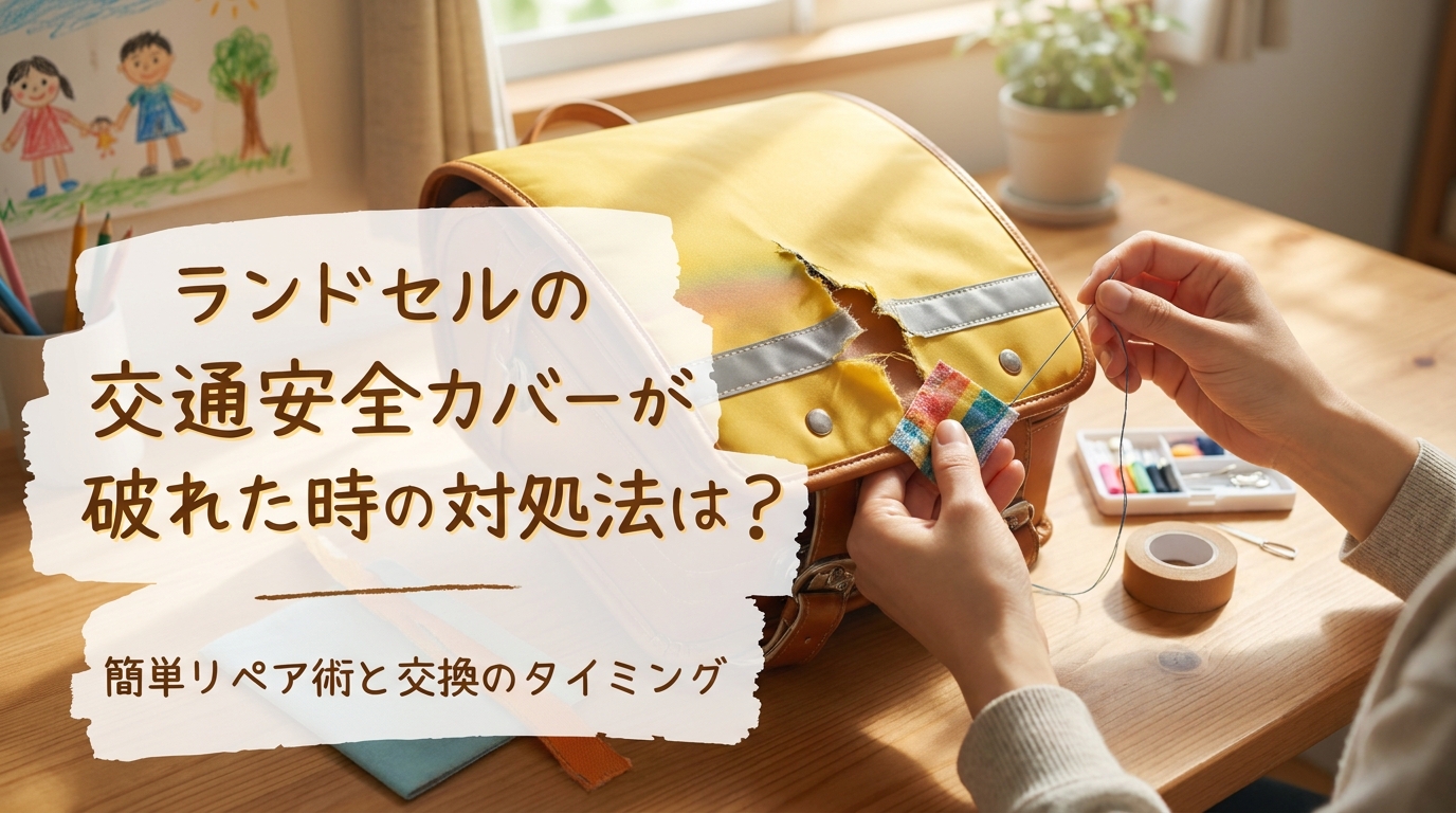 ランドセルの交通安全カバーが破れた時の対処法は？