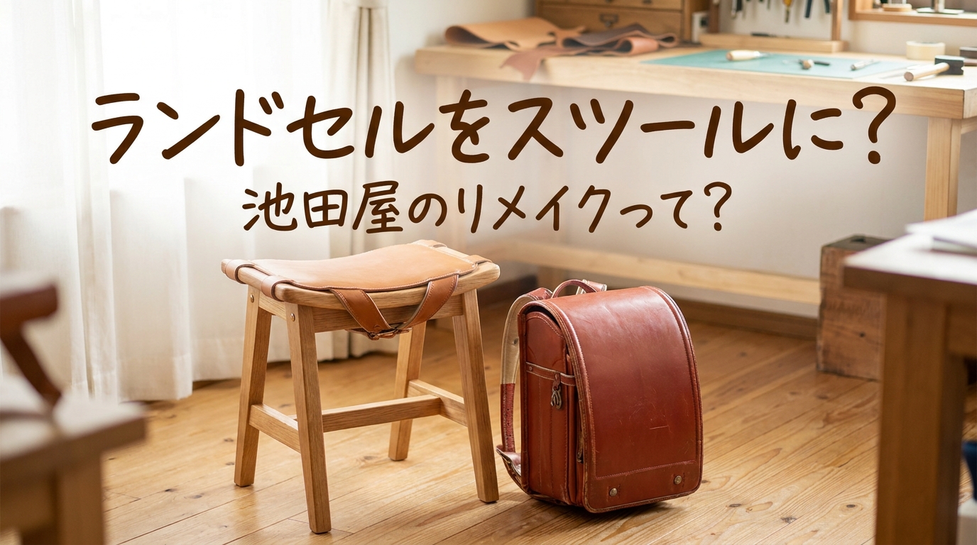 ランドセルをスツールに?池田屋のリメイクって?