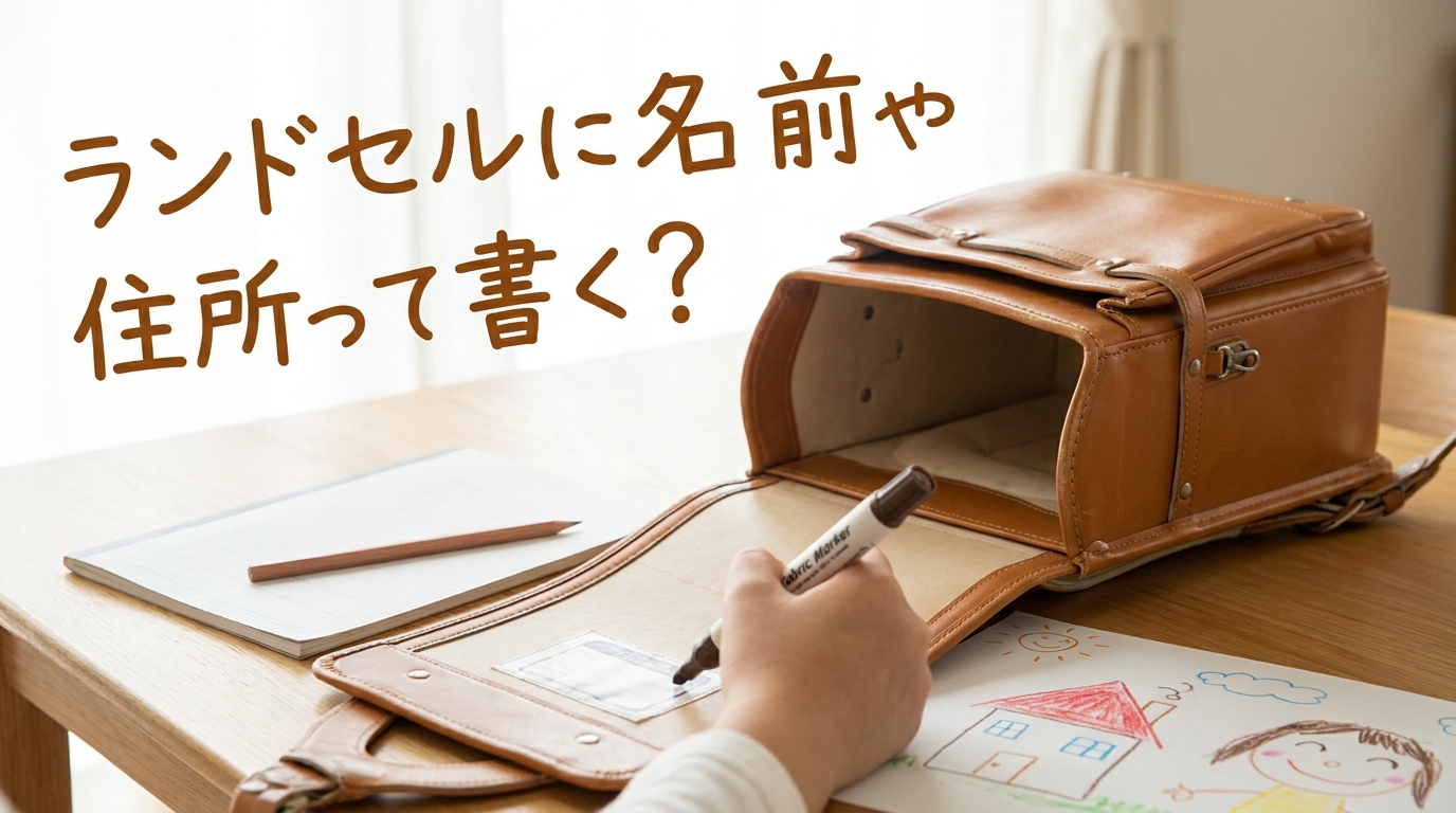 ランドセルに名前や住所って書く?