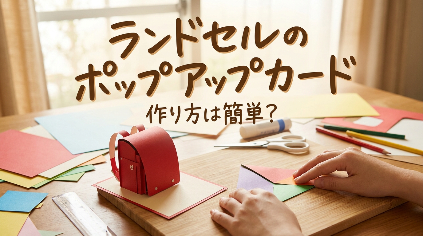 ランドセルのポップアップカード作り方は簡単?