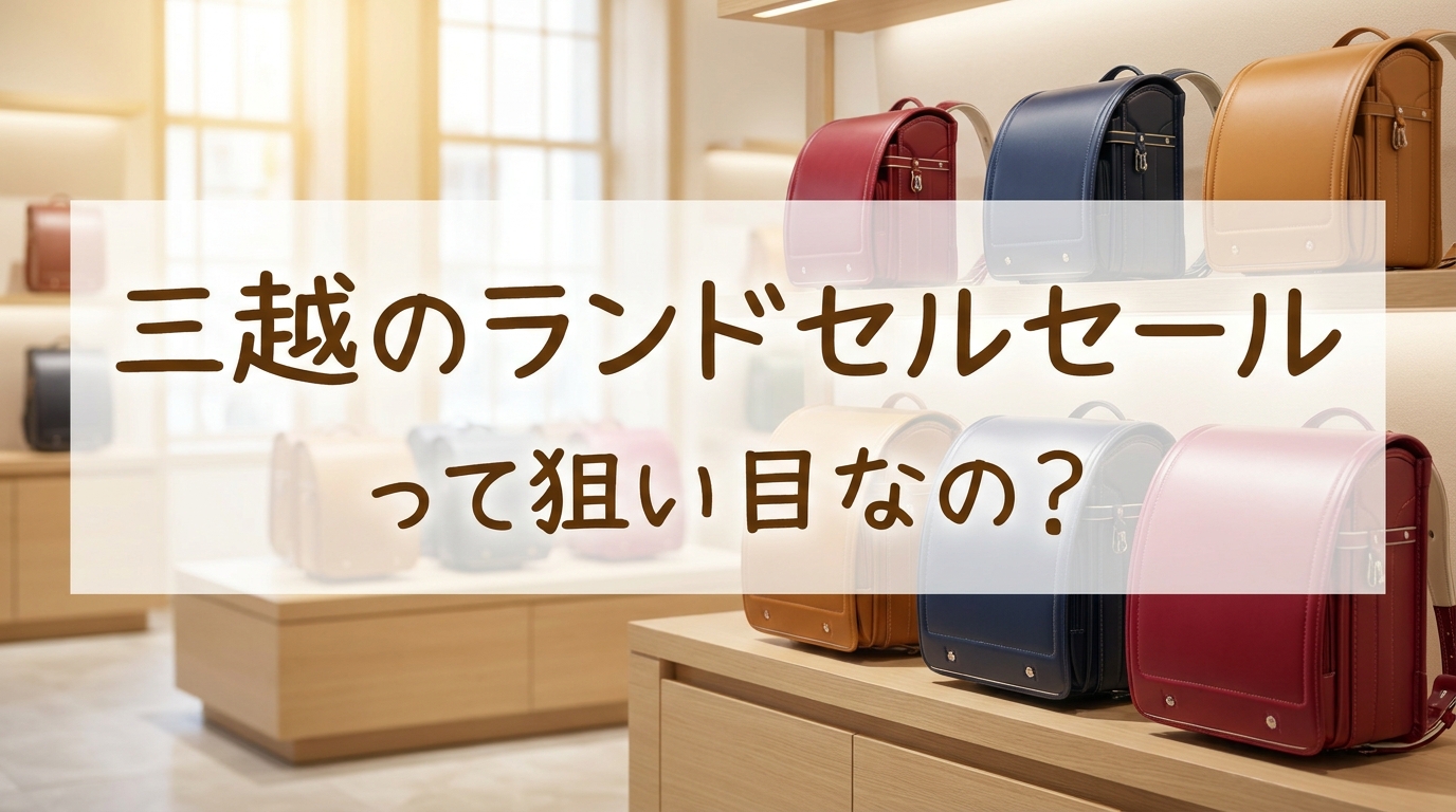 三越のランドセルセールって狙い目なの?
