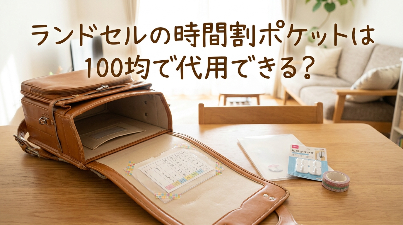 ランドセルの時間割ポケットは100均で代用できる?