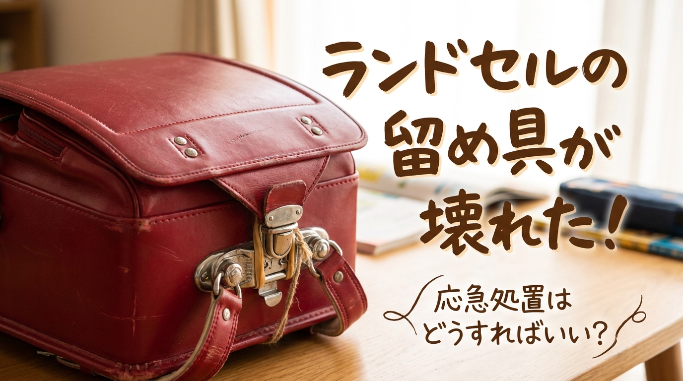 ランドセルの留め具が壊れた!応急処置はどうすればいい?