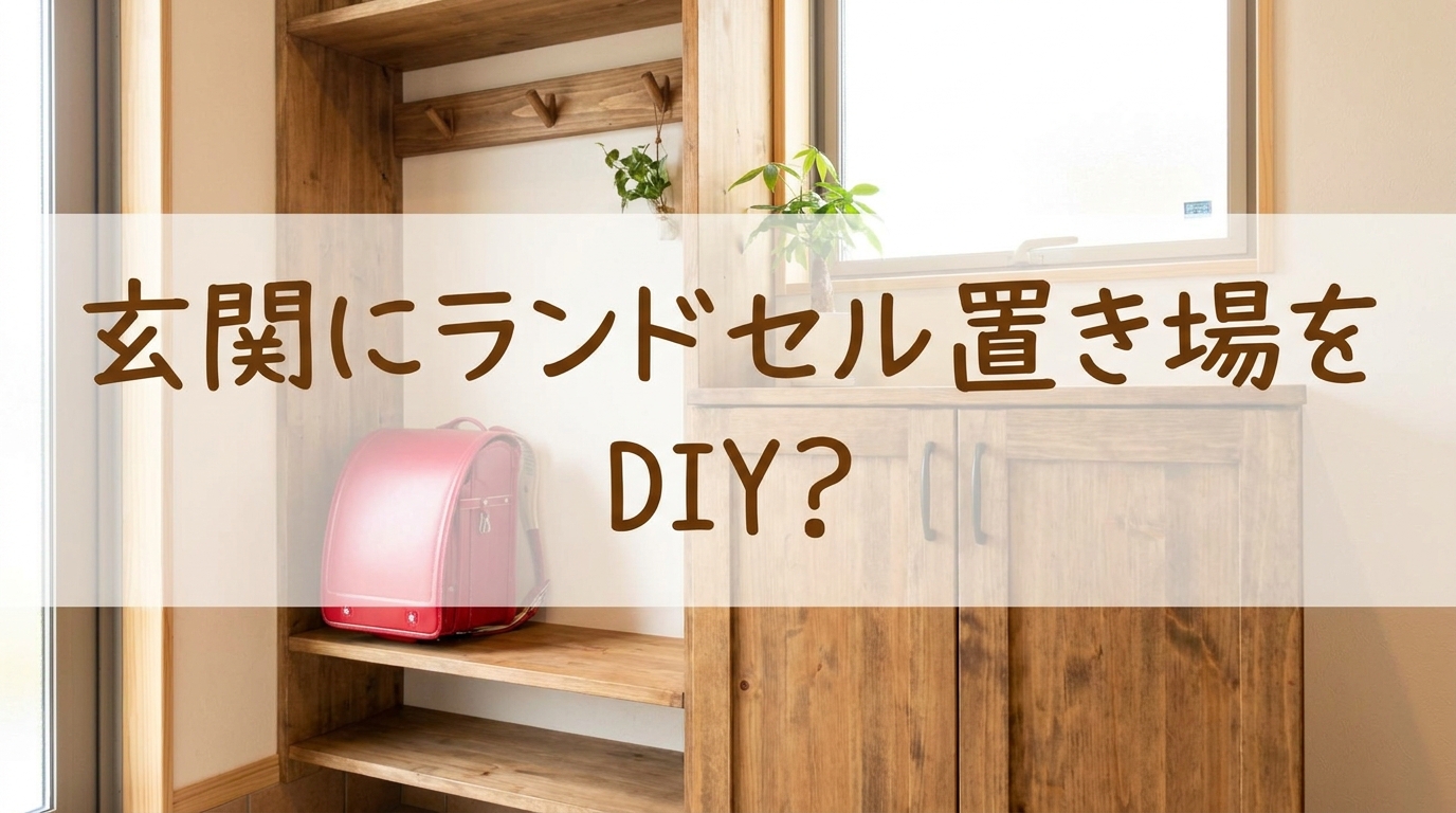 玄関にランドセル置き場をDIY?