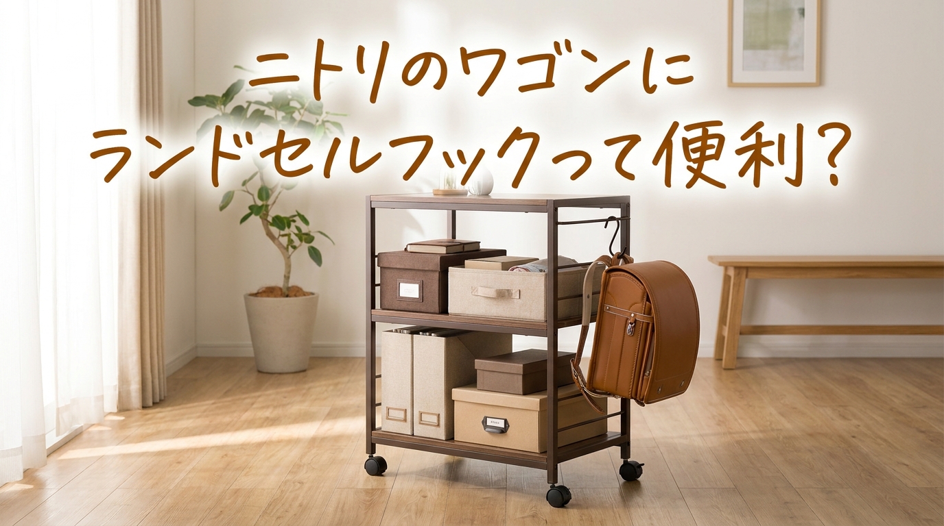 ニトリのワゴンにランドセルフックって便利？