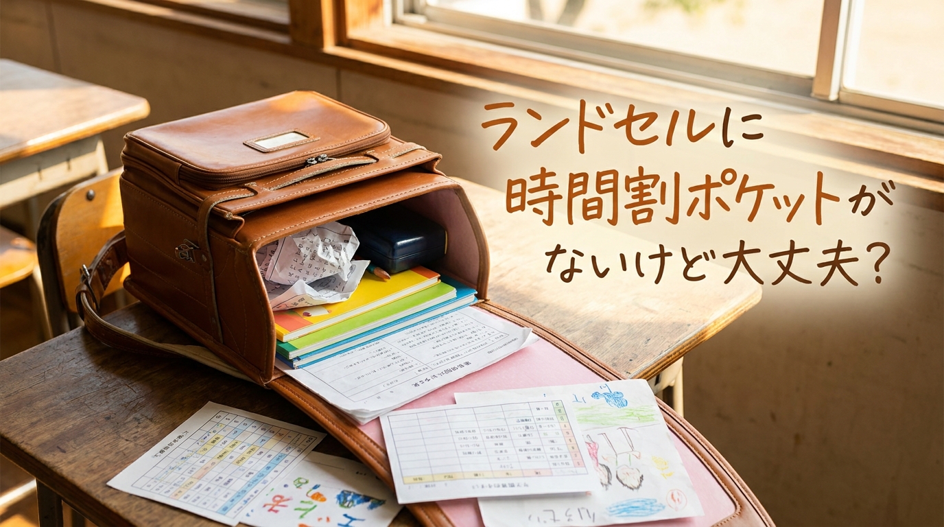 ランドセルに時間割ポケットがないけど大丈夫?