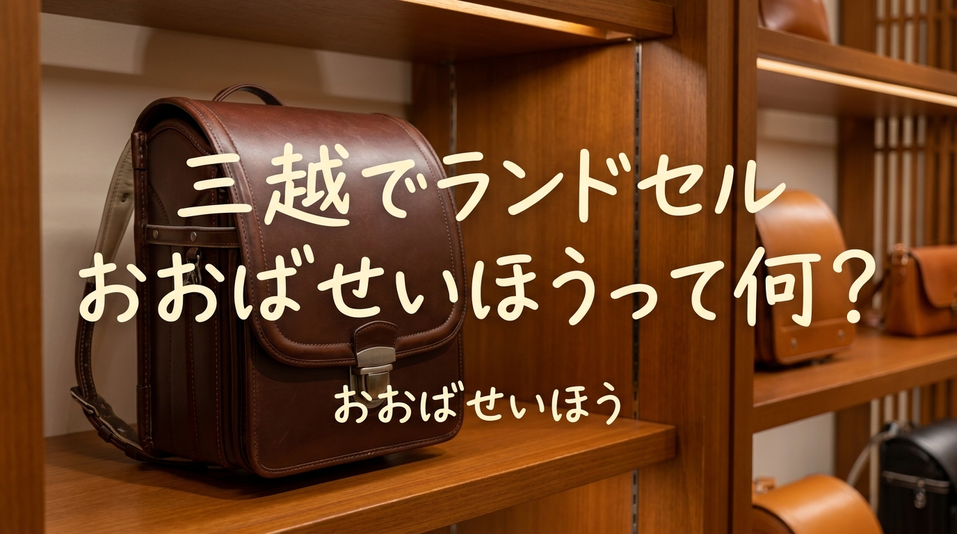 三越でランドセルおおばせいほうって何？