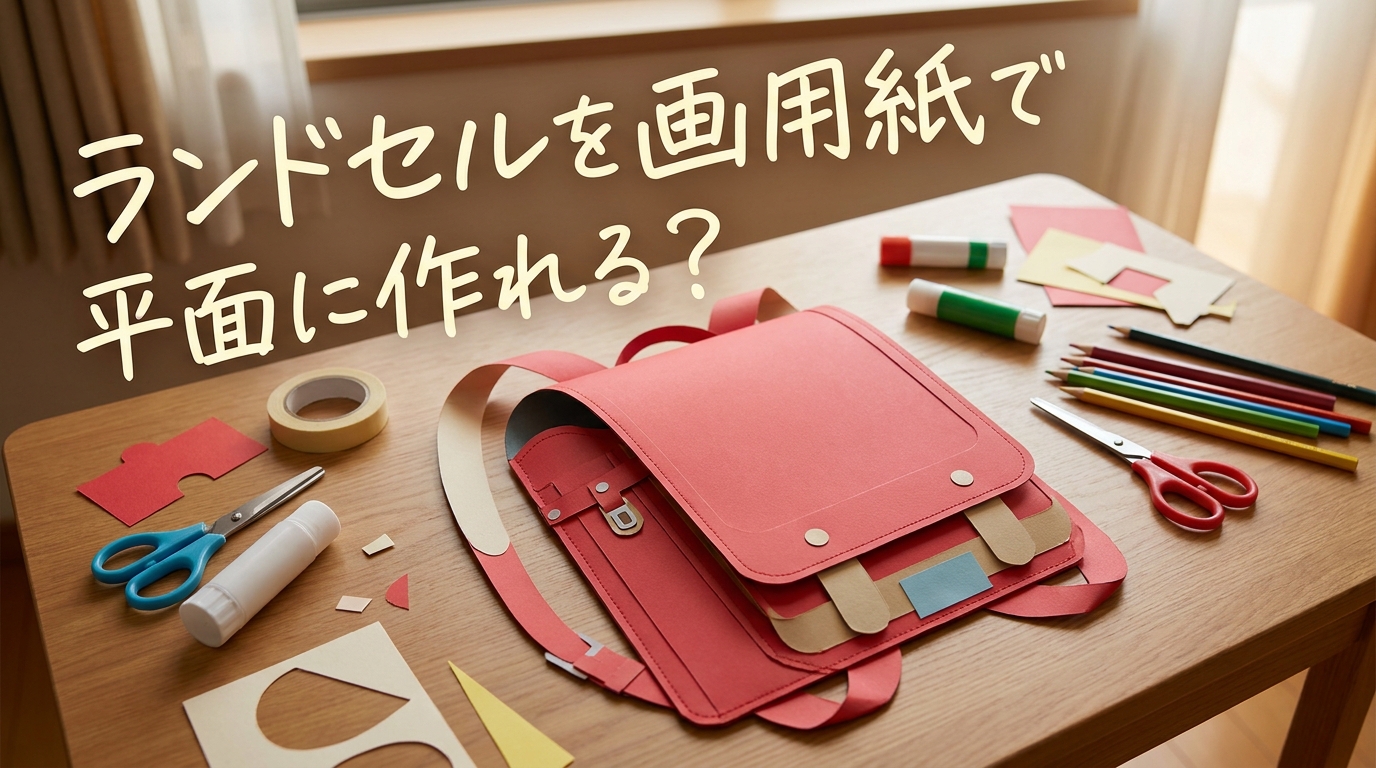 ランドセルを画用紙で平面に作れる?