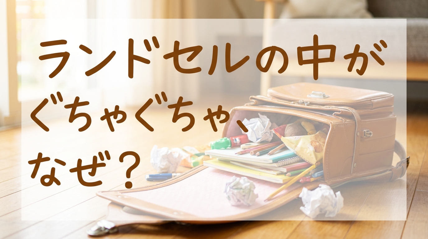ランドセルの中がぐちゃぐちゃ、なぜ？