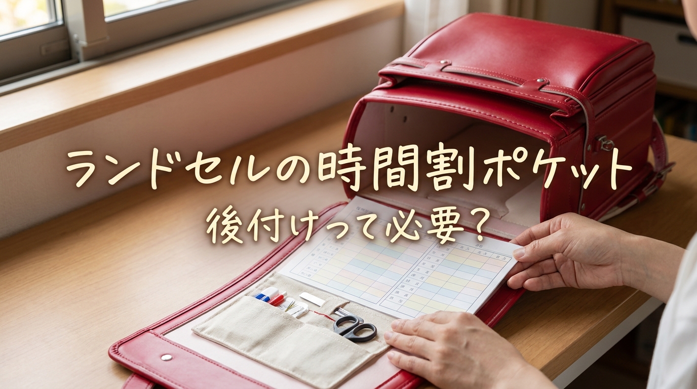 ランドセルの時間割ポケット後付けって必要？