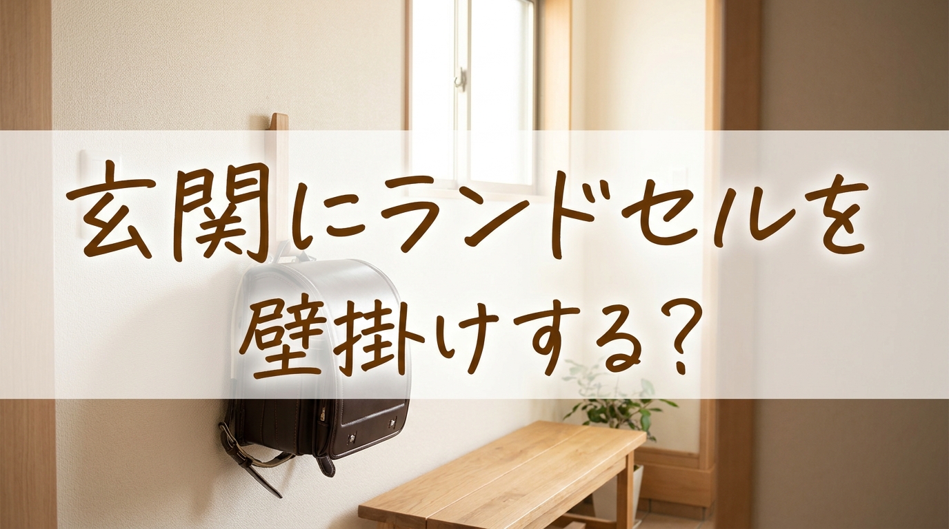 玄関にランドセルを壁掛けする？