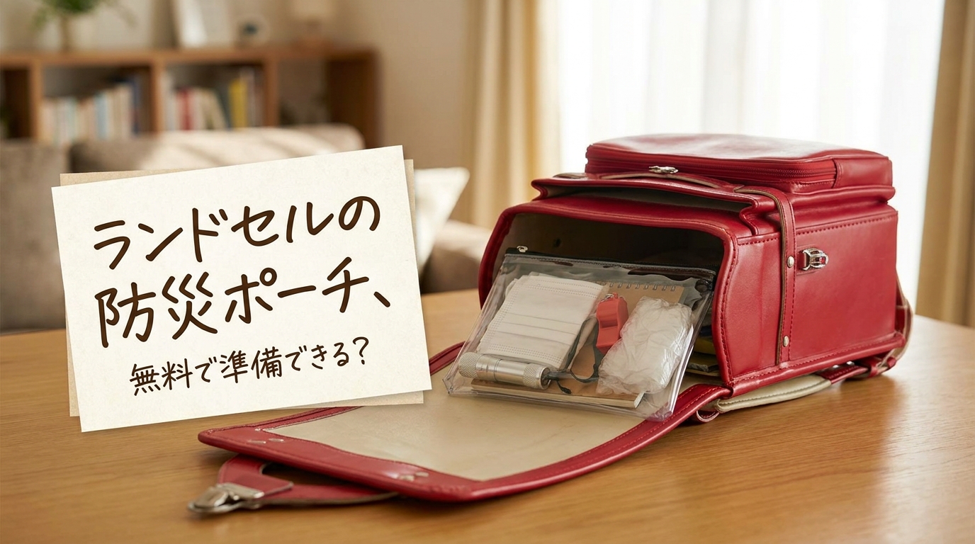 ランドセルの防災ポーチ、無料で準備できる？