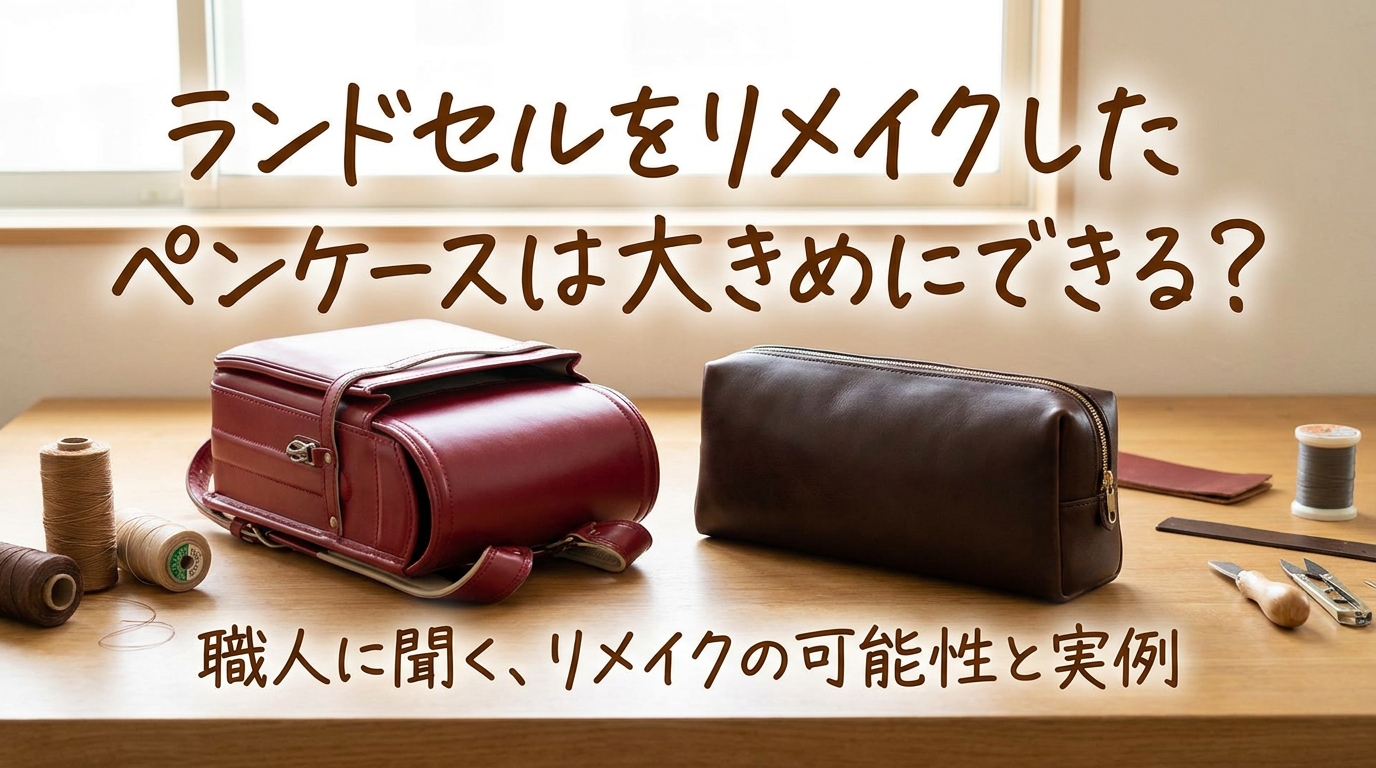 ランドセルをリメイクしたペンケースは大きめにできる？