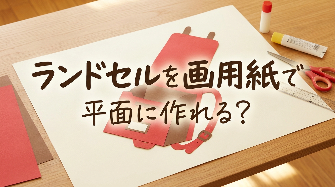 ランドセルを画用紙で平面に作れる？