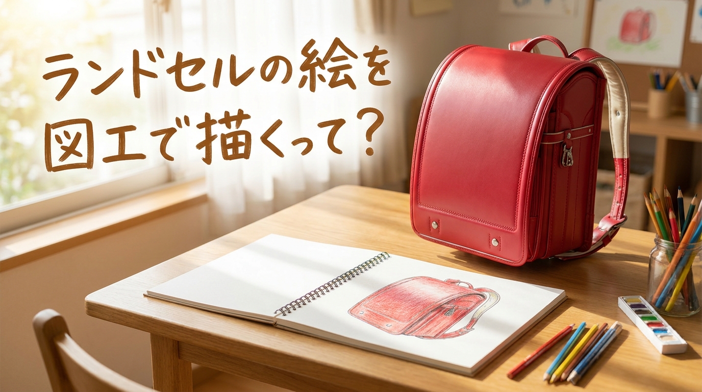 ランドセルの絵を図工で描くって？
