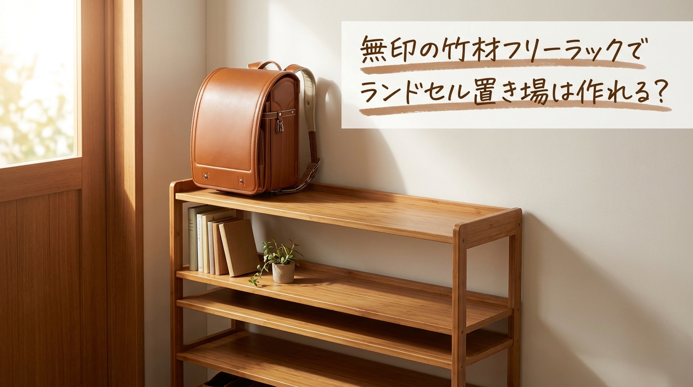 無印の竹材フリーラックでランドセル置き場は作れる？
