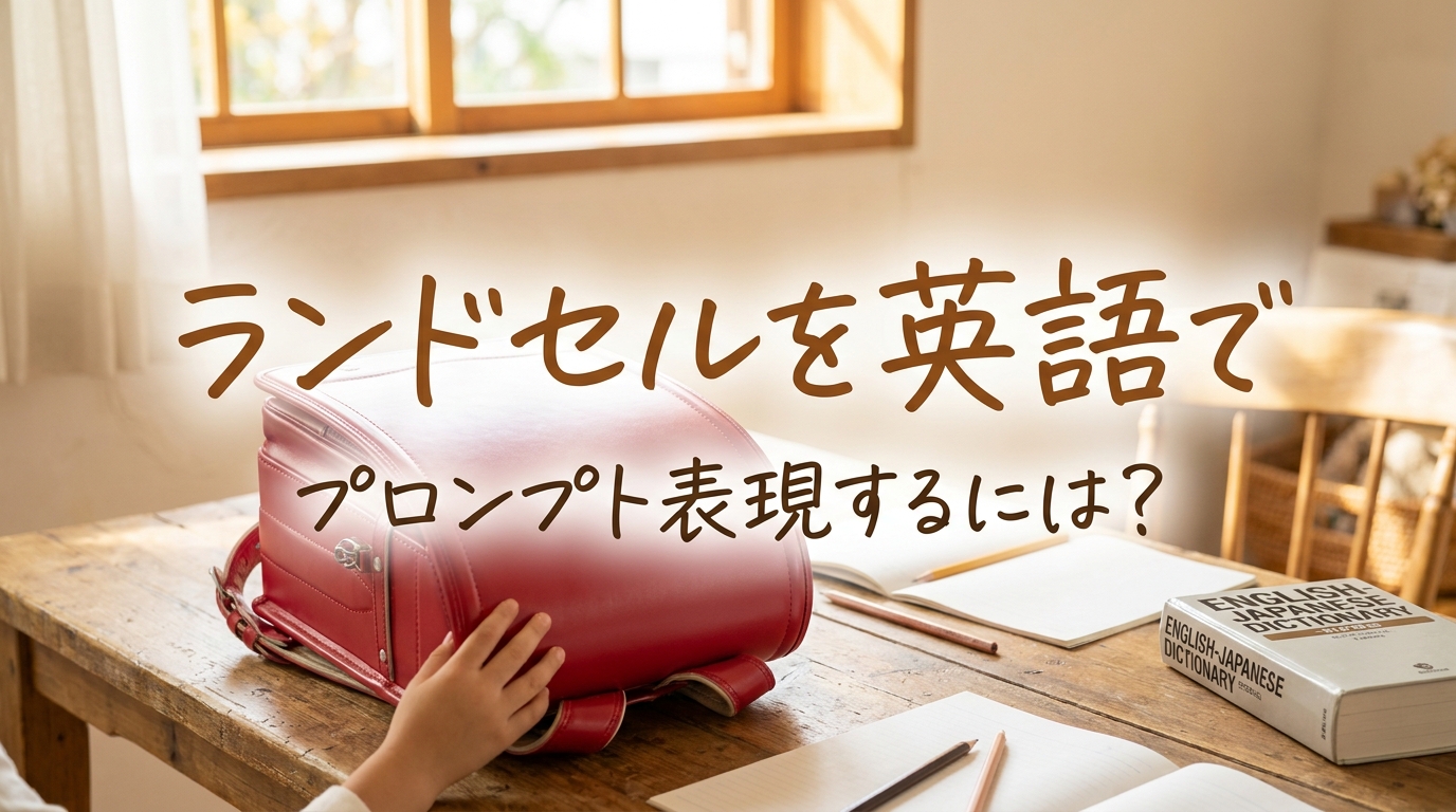 ランドセルを英語でプロンプト表現するには?