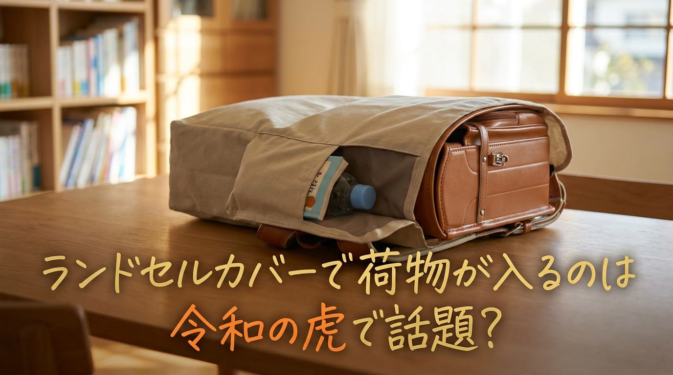 ランドセルカバーで荷物が入るのは令和の虎で話題?