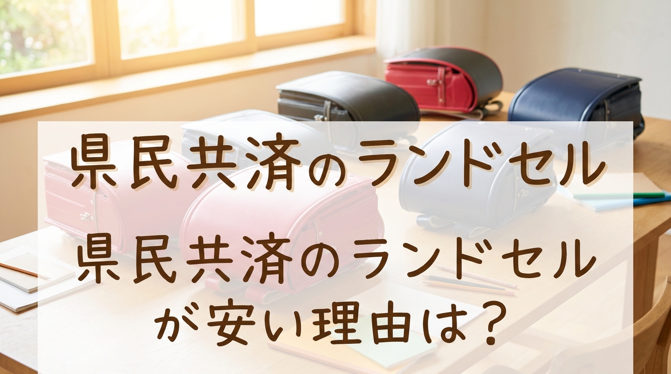 県民共済のランドセルが安い理由は?
