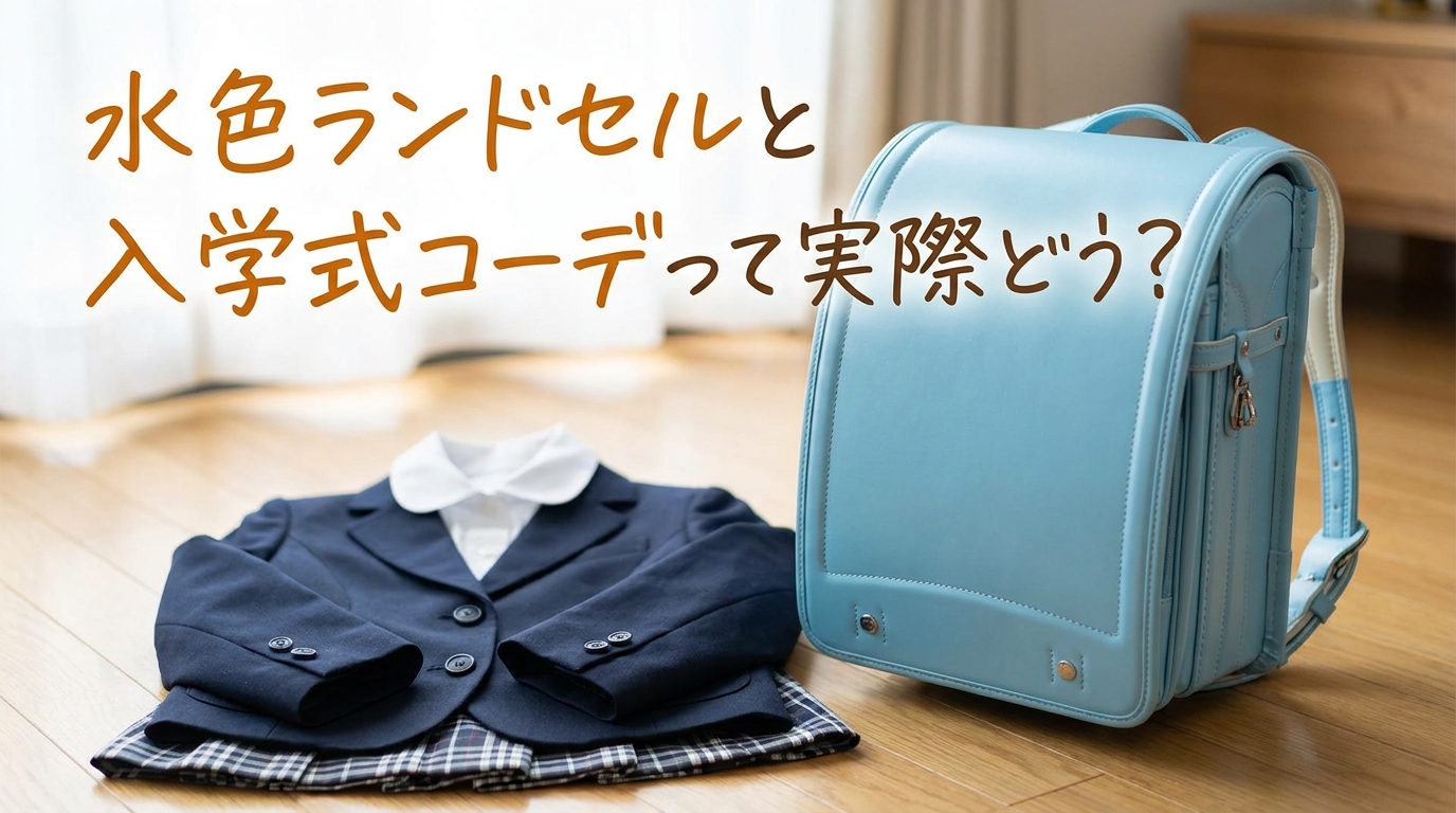 水色ランドセルと入学式コーデって実際どう?
