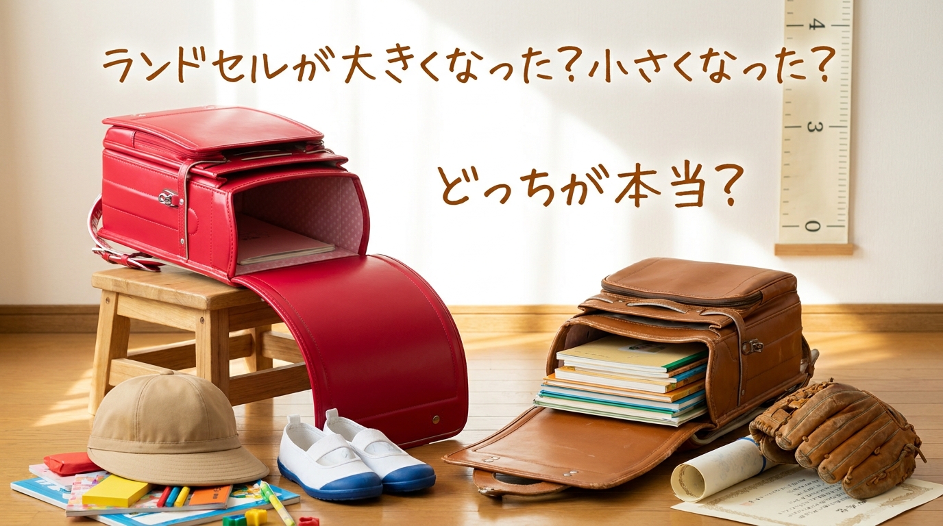 ランドセルが大きくなった?小さくなった?どっちが本当?