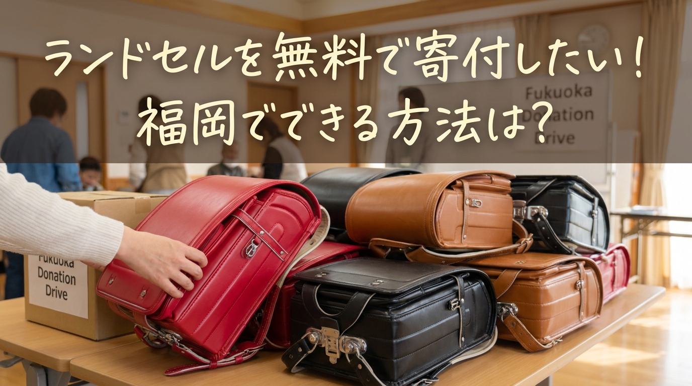 ランドセルを無料で寄付したい!福岡でできる方法は?