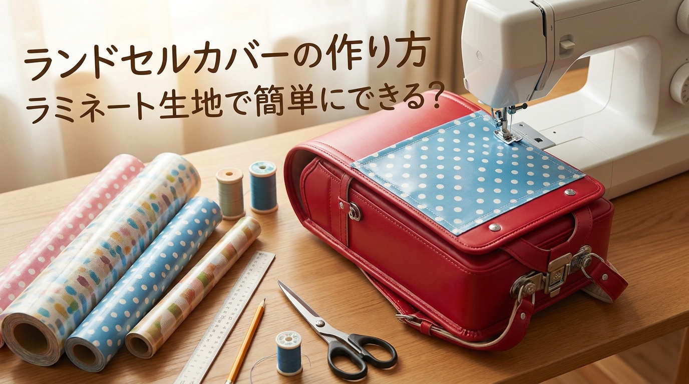ランドセルカバーの作り方、ラミネート生地で簡単にできる?