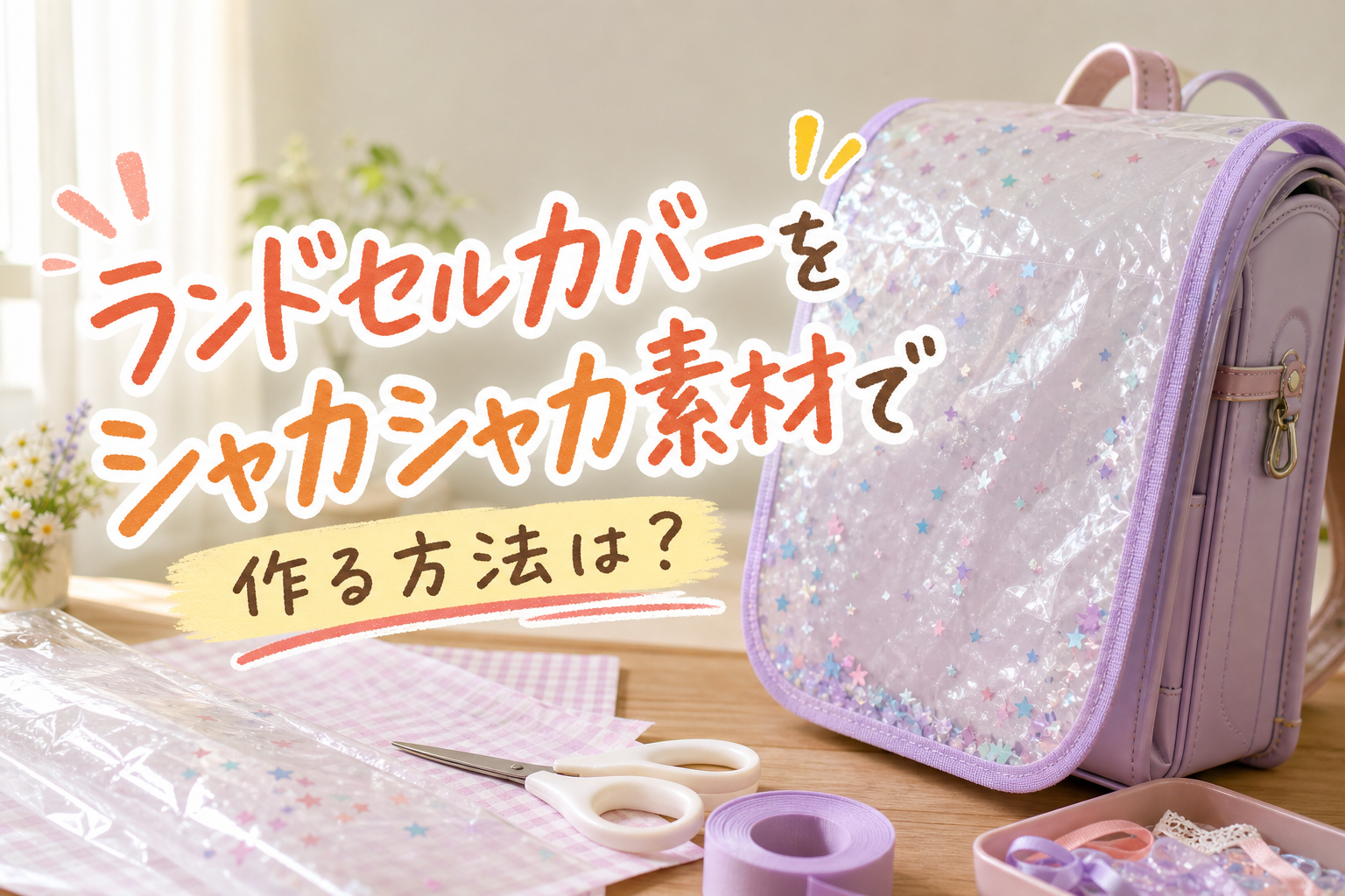 ランドセルカバーをシャカシャカ素材で作る方法は?