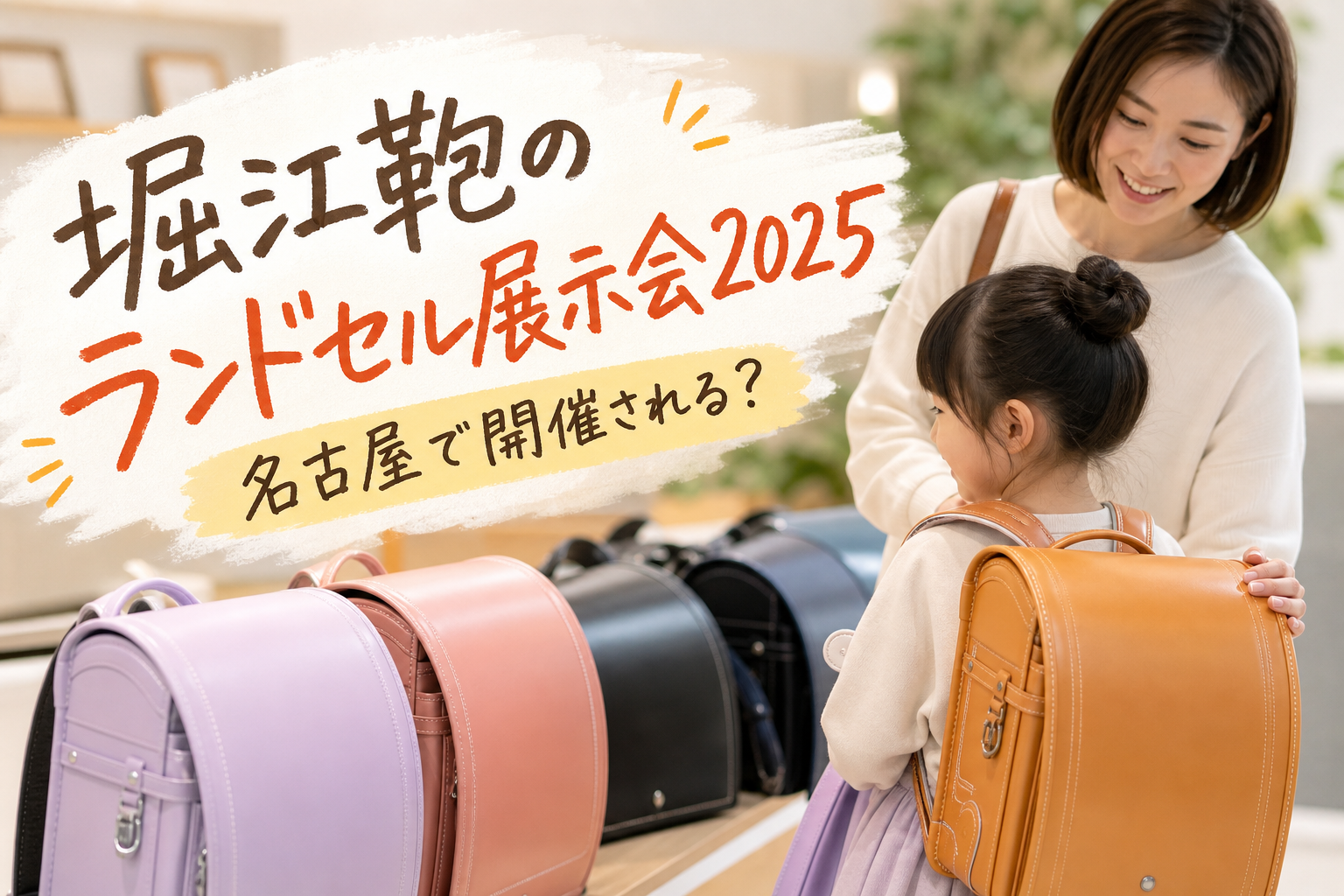 堀江鞄のランドセル展示会2025、名古屋で開催される?