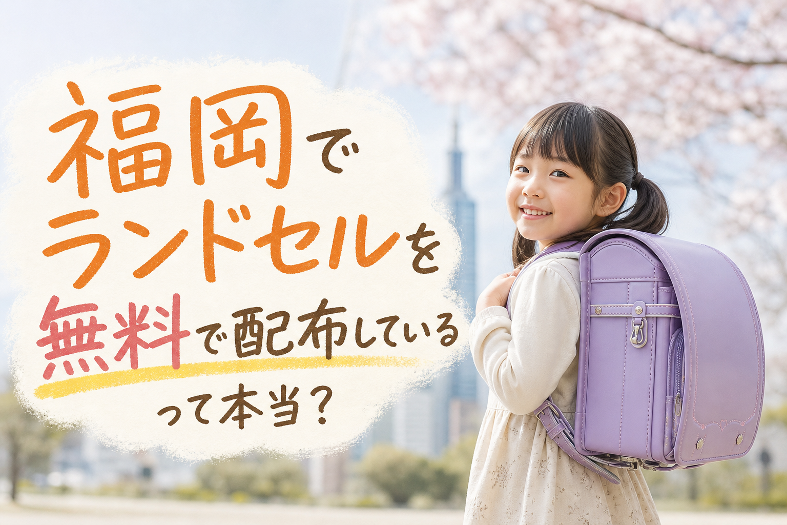 福岡でランドセルを無料で配布しているって本当?