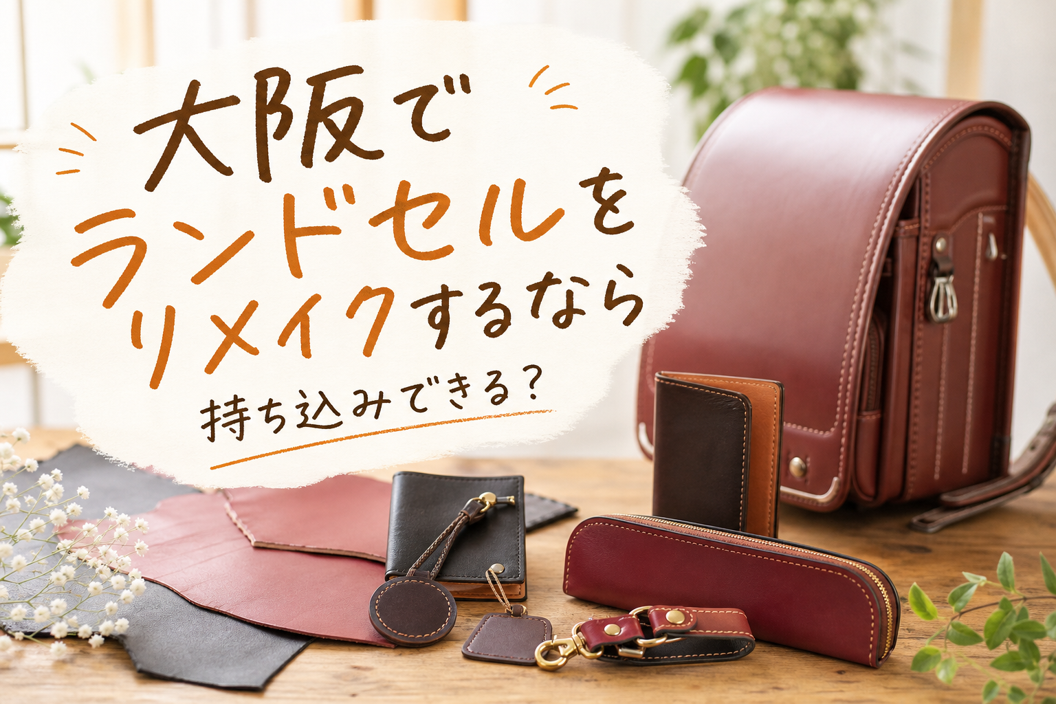 大阪でランドセルをリメイクするなら持ち込みできる?