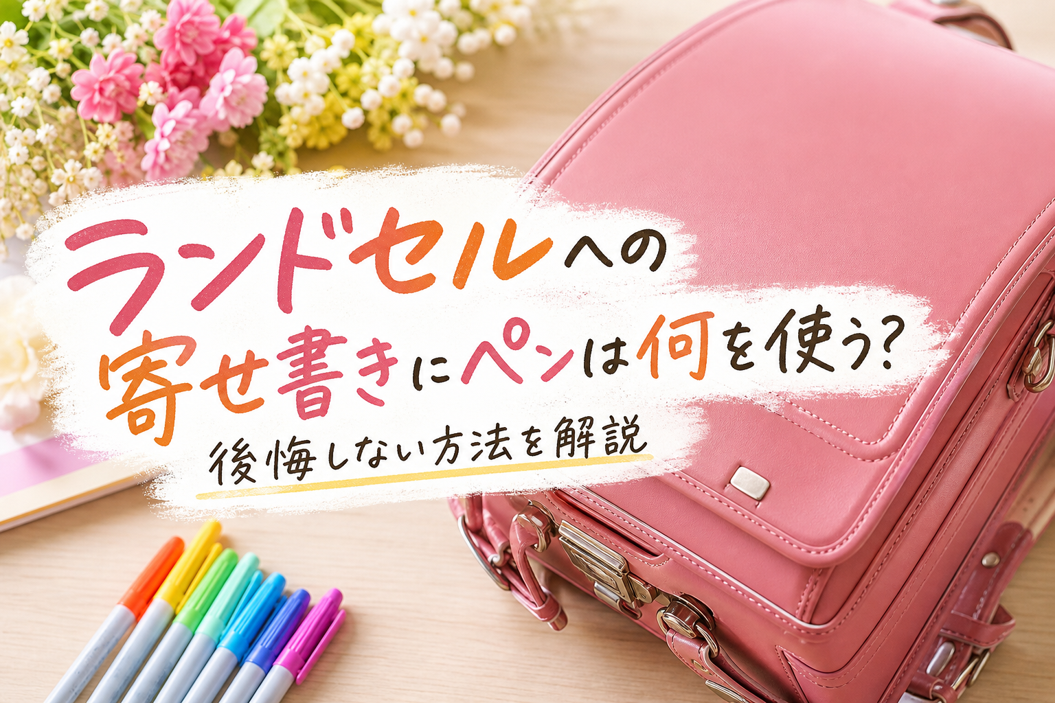 ランドセルへの寄せ書きにペンは何を使う?後悔しない方法を解説