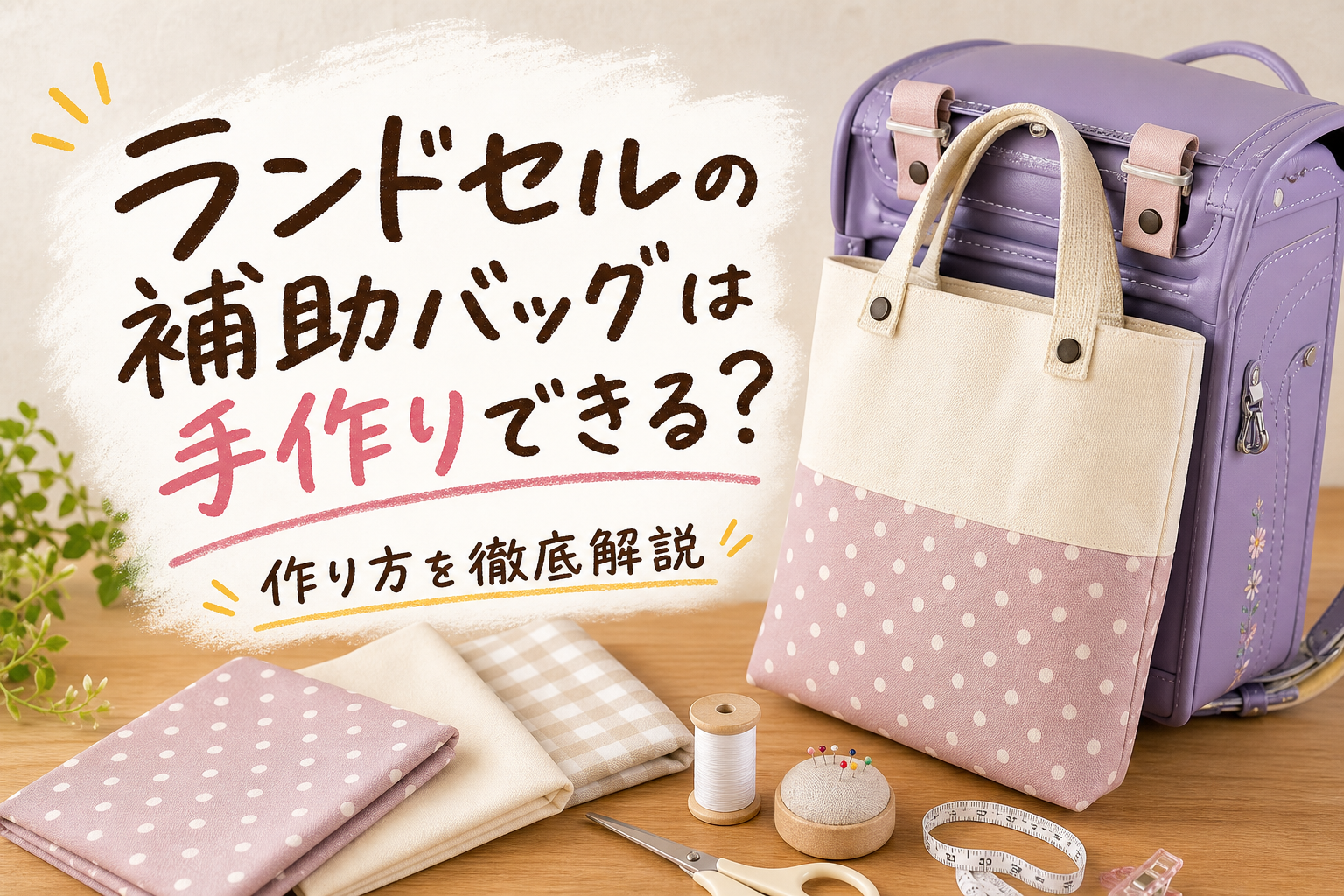 ランドセルの補助バッグは手作りできる?作り方を徹底解説