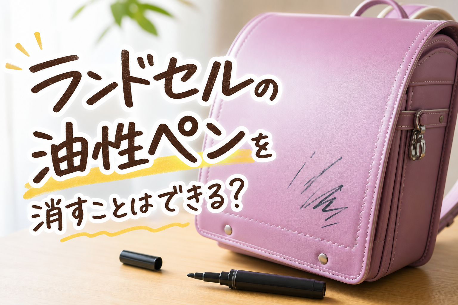 ランドセルの油性ペンを消すことはできる?