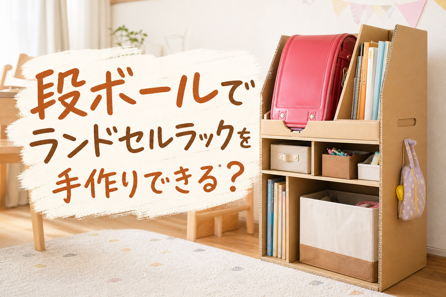 段ボールでランドセルラックを手作りできる?