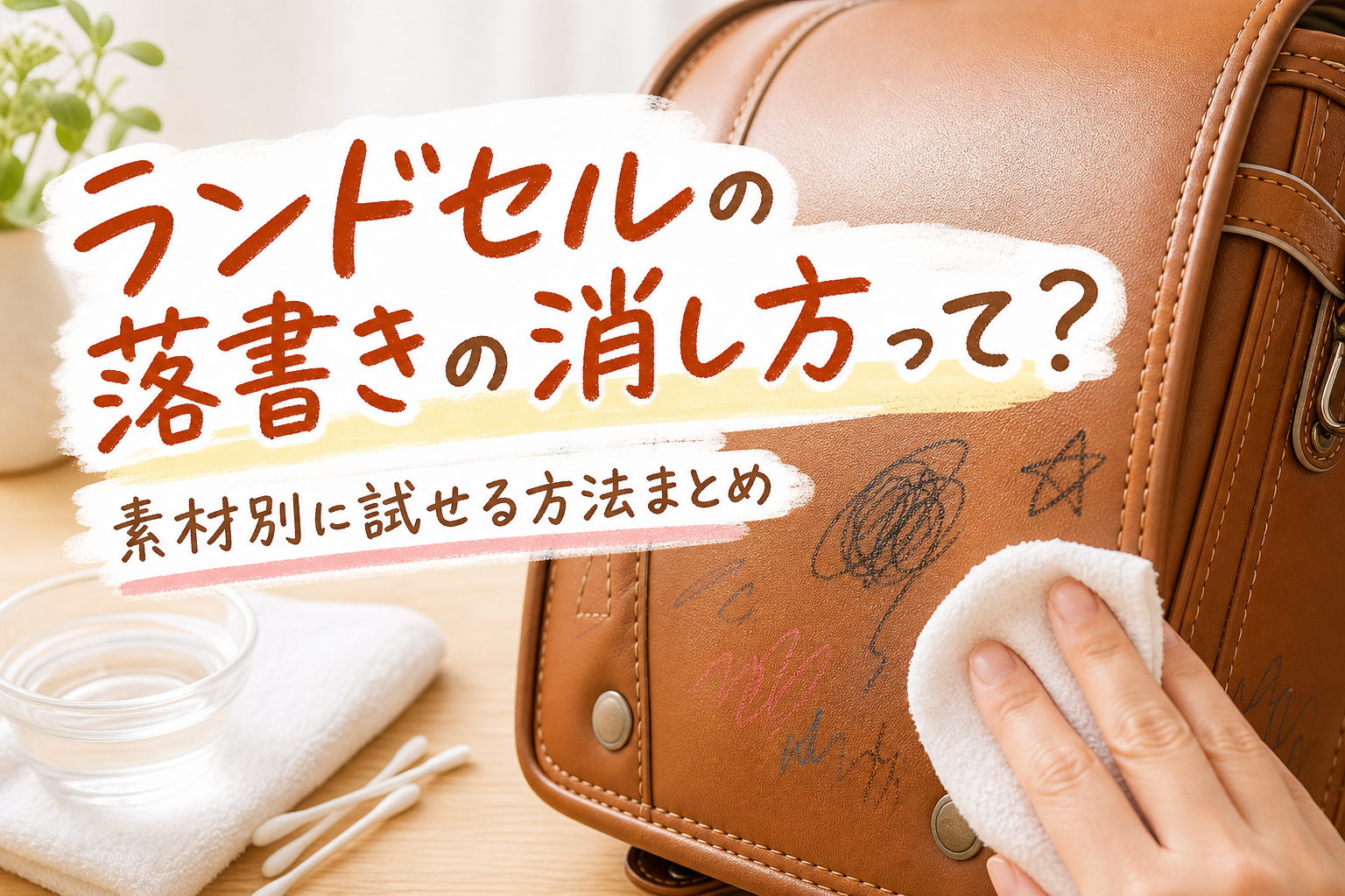 ランドセルの落書きの消し方って?素材別に試せる方法まとめ