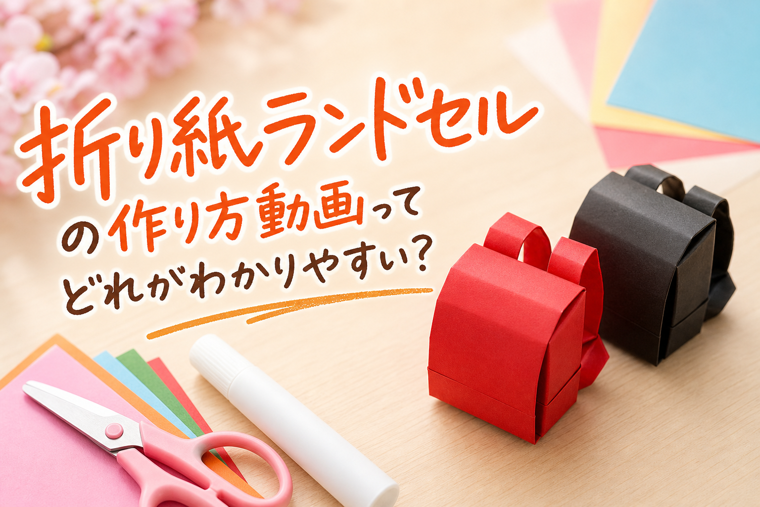 折り紙ランドセルの作り方動画ってどれがわかりやすい?