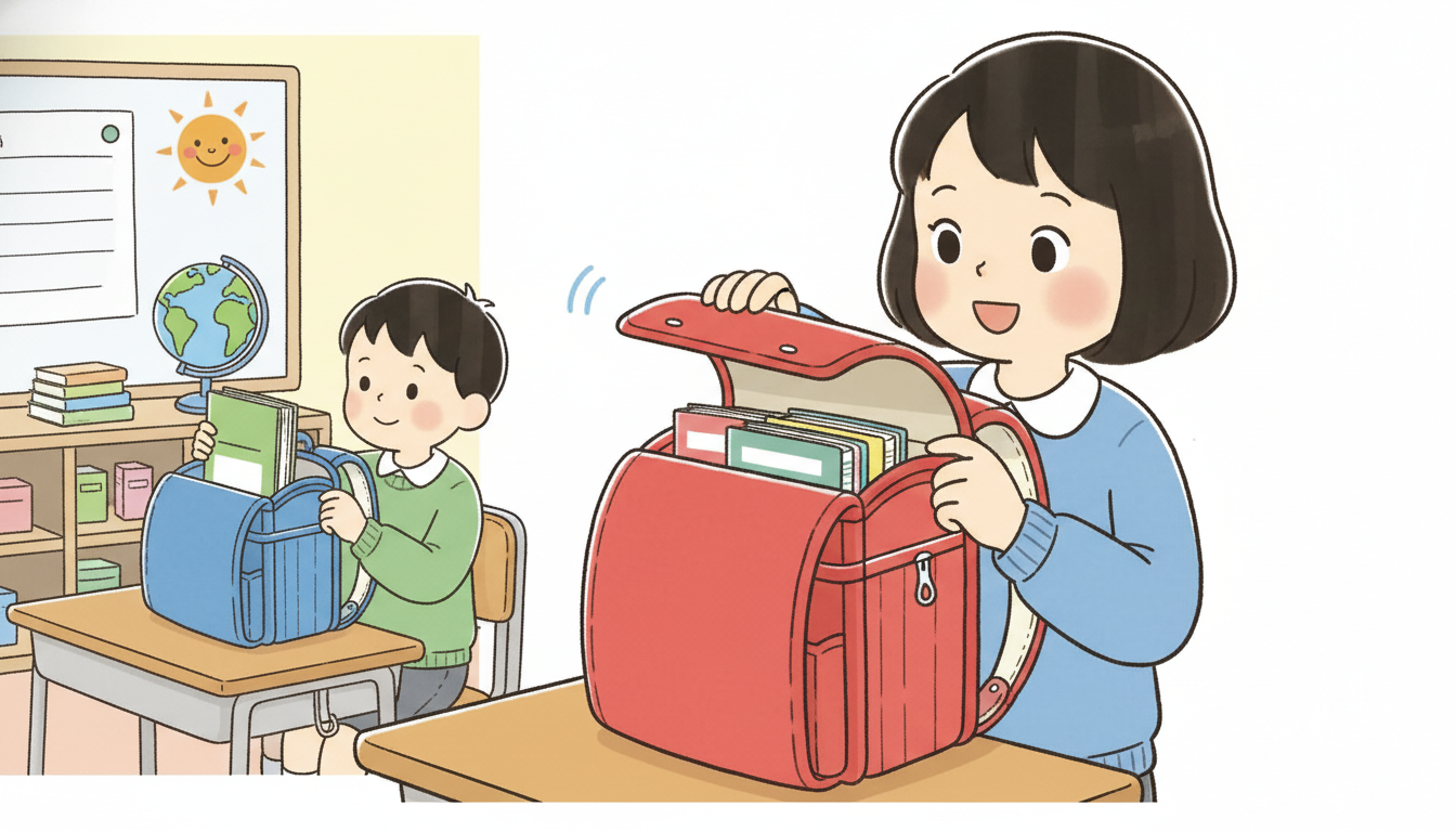 上開きランドセルは子どもの負担を減らす新構造!