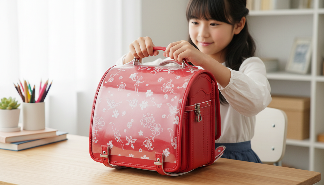 リリコのランドセルカバーは3ステップで簡単に付けられます