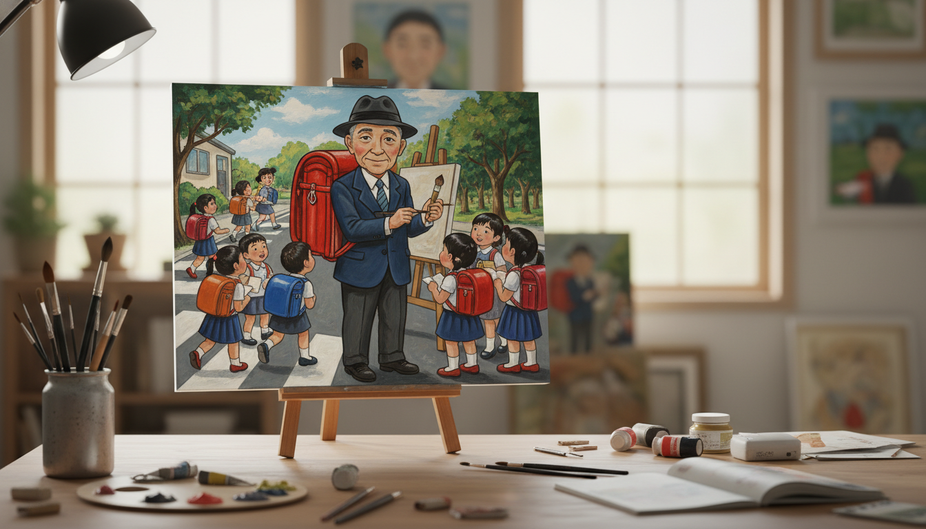 ランドセルおじさんの絵が描かれる具体例