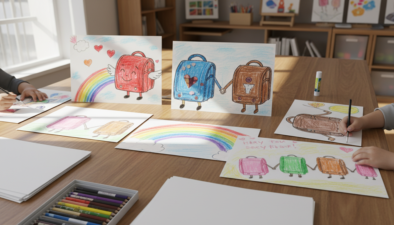 ランドセルの絵は6年間への感謝を込めた作品づくり