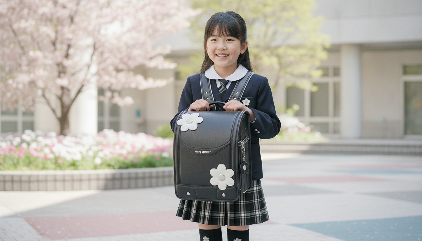 マリークワントのランドセル黒は女の子にぴったり
