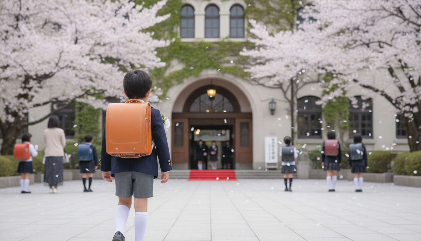 キャメル色のランドセルは入学式にぴったりの選択肢です