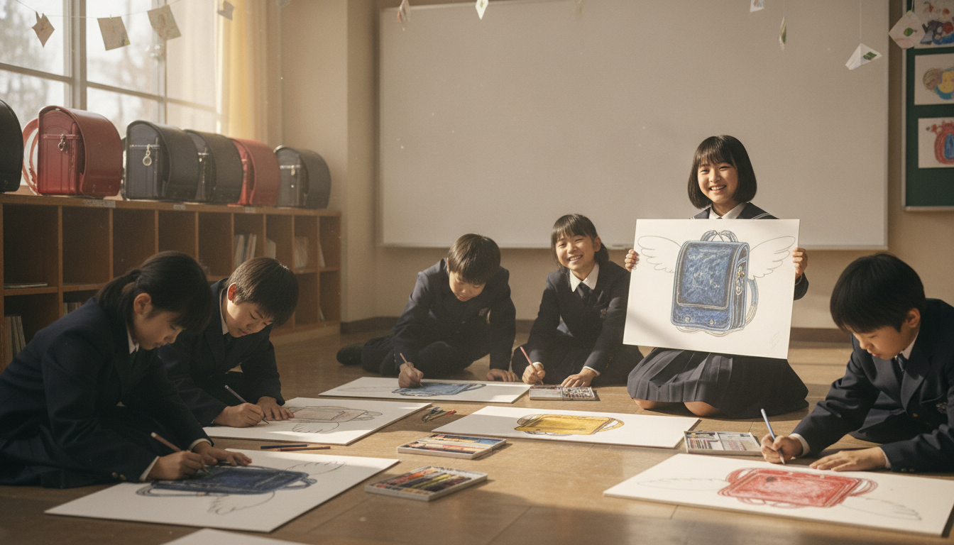 6年生がランドセルの絵を描くのは卒業への特別な思い出づくり