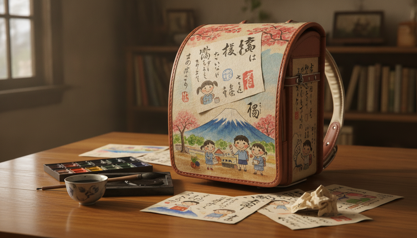 ランドセルの絵手紙を描くときの具体的なポイント